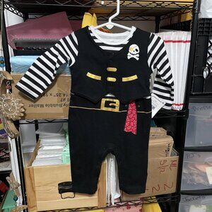 Celebrate Halloween 1 Piece Pirate Coverall, Size 3-6M - NWT